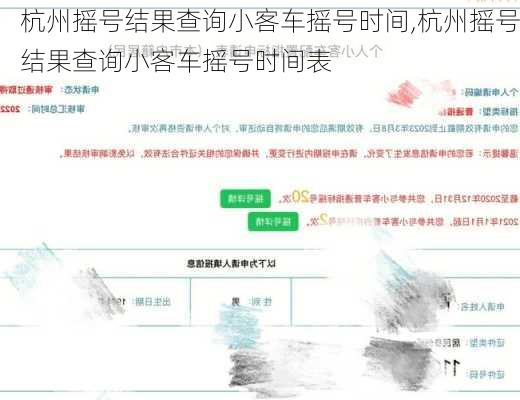 杭州摇号结果查询小客车摇号时间,杭州摇号结果查询小客车摇号时间表