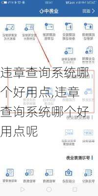 违章查询系统哪个好用点,违章查询系统哪个好用点呢