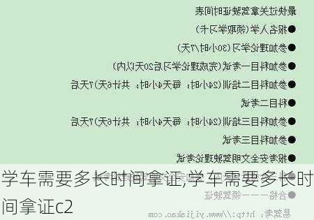 学车需要多长时间拿证,学车需要多长时间拿证c2