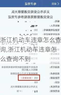 浙江机动车违章怎么查询,浙江机动车违章怎么查询不到