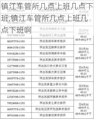 镇江车管所几点上班几点下班,镇江车管所几点上班几点下班啊