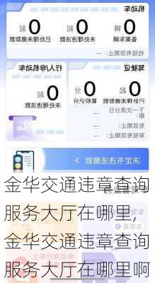 金华交通违章查询服务大厅在哪里,金华交通违章查询服务大厅在哪里啊