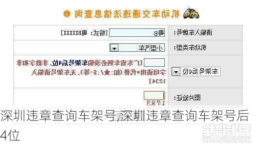深圳违章查询车架号,深圳违章查询车架号后4位