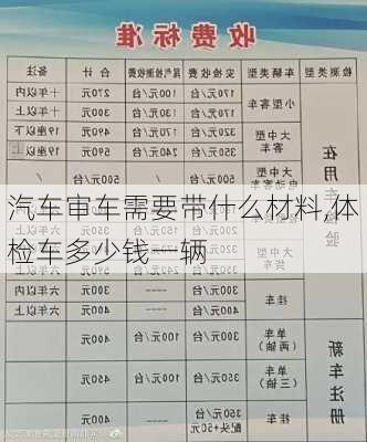 汽车审车需要带什么材料,体检车多少钱一辆