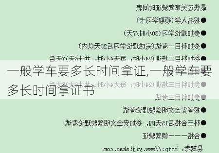 一般学车要多长时间拿证,一般学车要多长时间拿证书