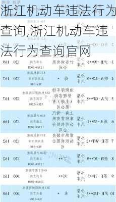 浙江机动车违法行为查询,浙江机动车违法行为查询官网