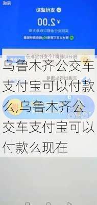 乌鲁木齐公交车支付宝可以付款么,乌鲁木齐公交车支付宝可以付款么现在