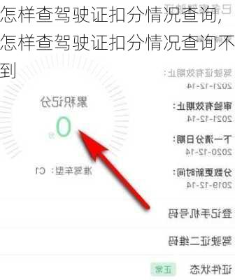 怎样查驾驶证扣分情况查询,怎样查驾驶证扣分情况查询不到