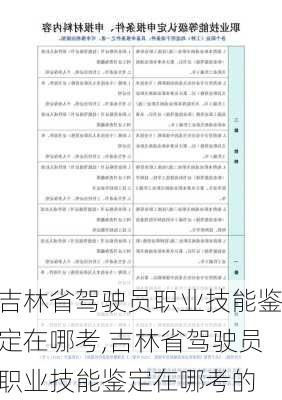 吉林省驾驶员职业技能鉴定在哪考,吉林省驾驶员职业技能鉴定在哪考的