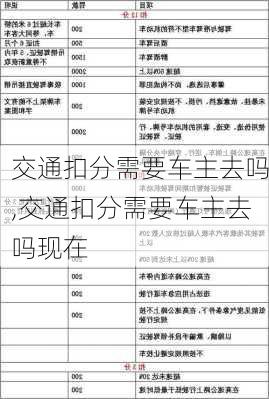 交通扣分需要车主去吗,交通扣分需要车主去吗现在