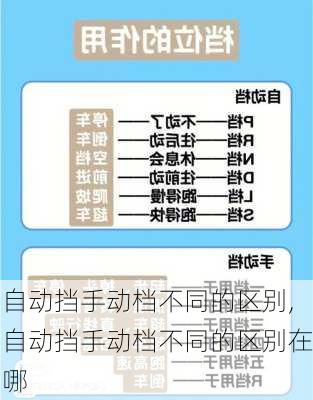 自动挡手动档不同的区别,自动挡手动档不同的区别在哪