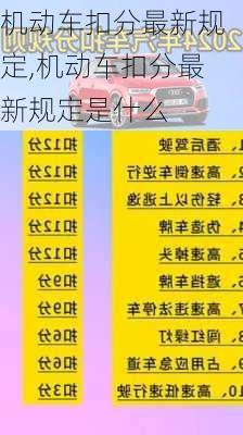 机动车扣分最新规定,机动车扣分最新规定是什么