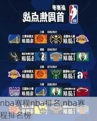 nba赛程nba排名,nba赛程排名榜