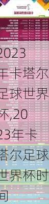 2023年卡塔尔足球世界杯,2023年卡塔尔足球世界杯时间