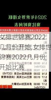 女排世锦赛2022几月份开始,女排世锦赛2022几月份开始比赛