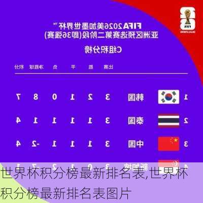 世界杯积分榜最新排名表,世界杯积分榜最新排名表图片