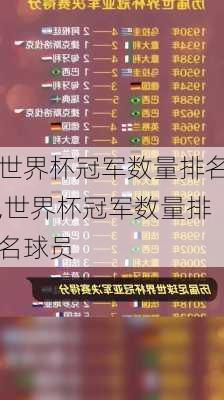 世界杯冠军数量排名,世界杯冠军数量排名球员