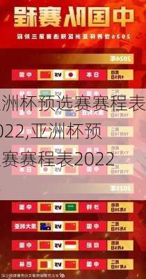 亚洲杯预选赛赛程表2022,亚洲杯预选赛赛程表2022年